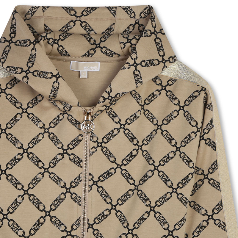 Zip-Up Hooded Cardigan MICHAEL KORS 
                    GIRL