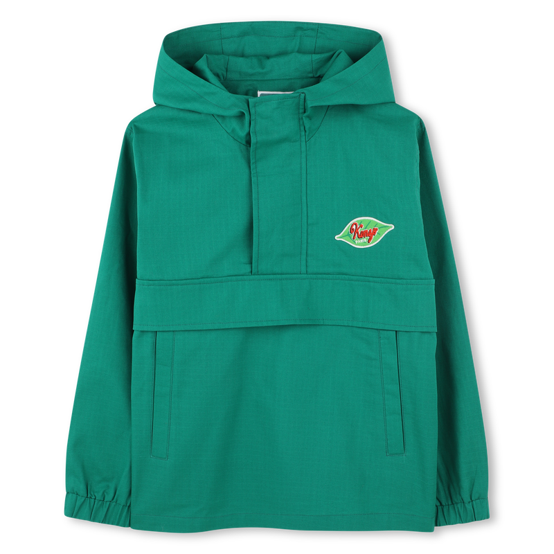 Hooded cotton windbreaker KENZO KIDS 
                    BOY