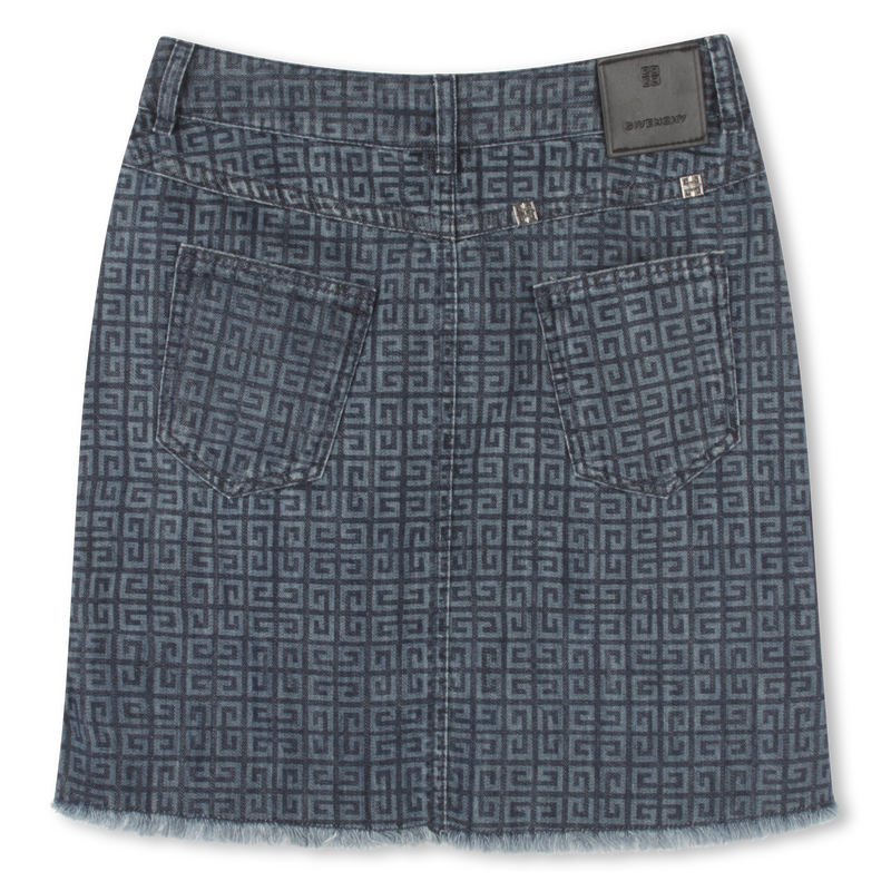 Printed jean skirt GIVENCHY 
                    GIRL