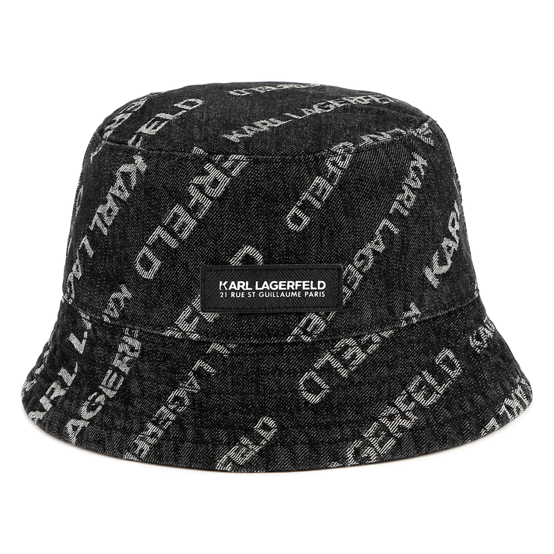 Printed denim bucket hat KARL LAGERFELD KIDS 
                    BOY