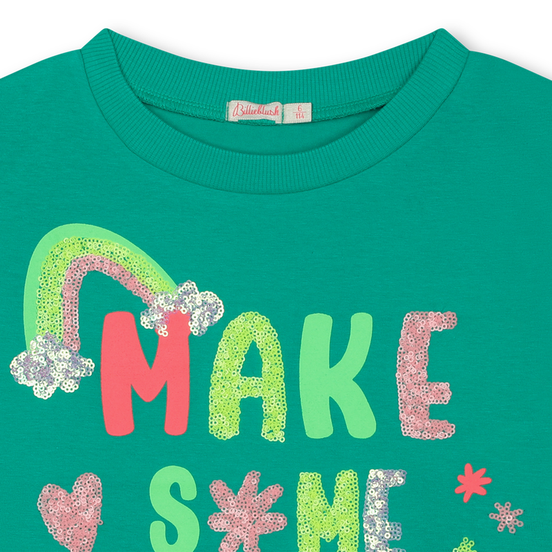 Sequin slogan t-shirt BILLIEBLUSH 
                    GIRL