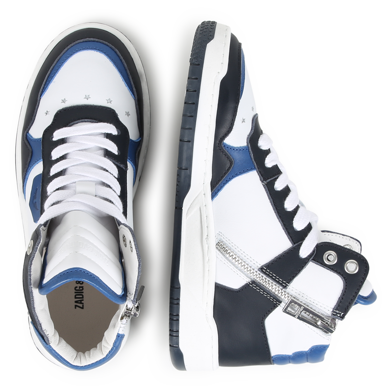 Zip-Up Leather Sneakers ZADIG & VOLTAIRE 
                    BOY