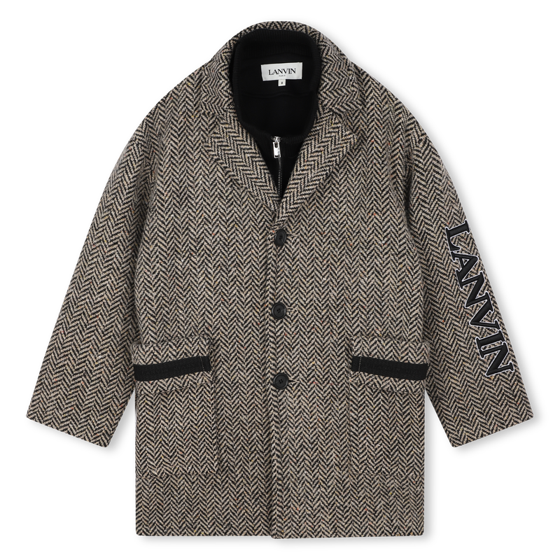 Midi Chevron-Print Coat LANVIN 
                    BOY