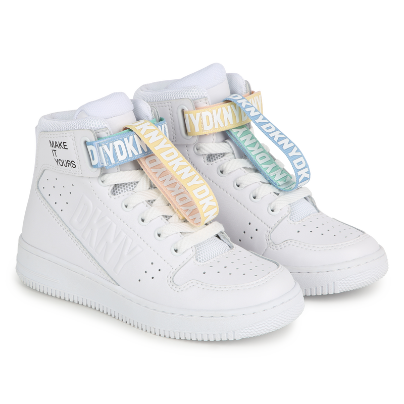 Lace-up leather sneakers DKNY 
                    UNISEX