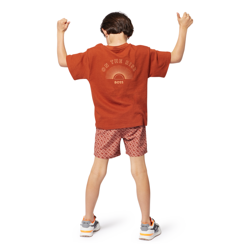 Embroidered cotton T-shirt BOSS 
                    BOY