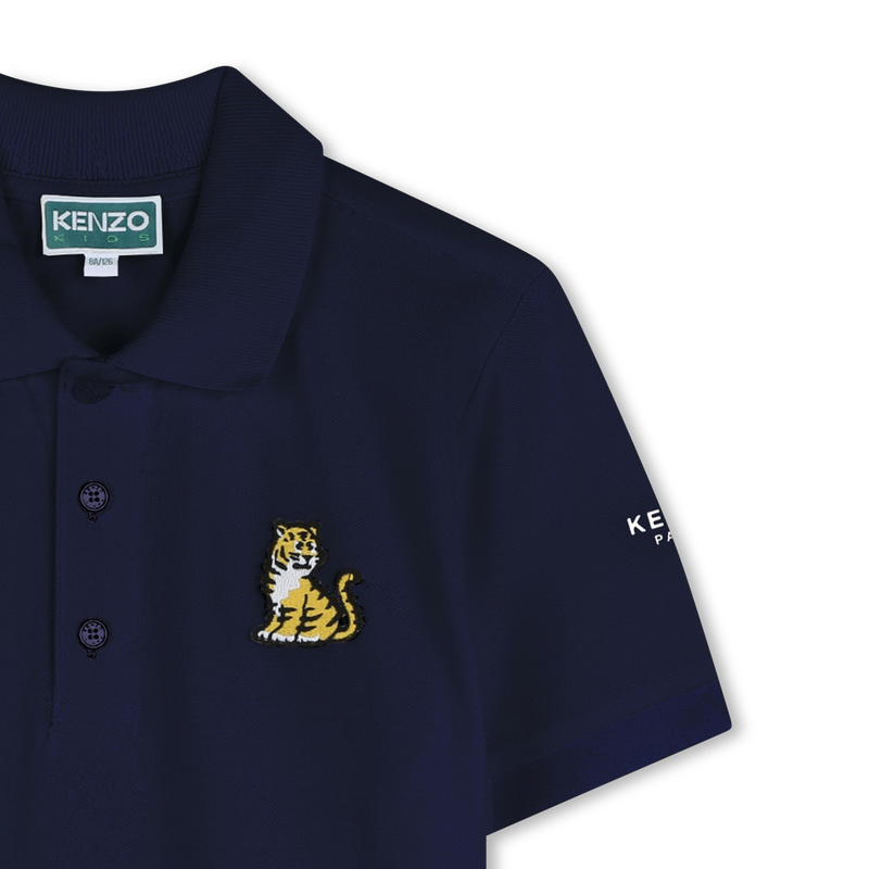 Short-sleeved cotton polo KENZO KIDS 
                    UNISEX
