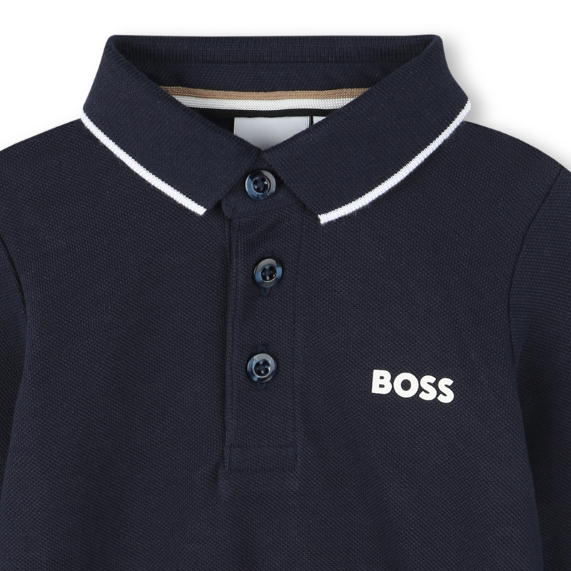 Cotton Piqué Polo BOSS 
                    BOY