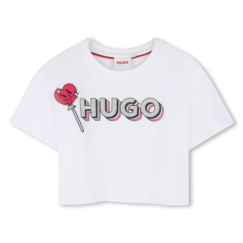 Sequined Patch T-Shirt HUGO 
                    GIRL