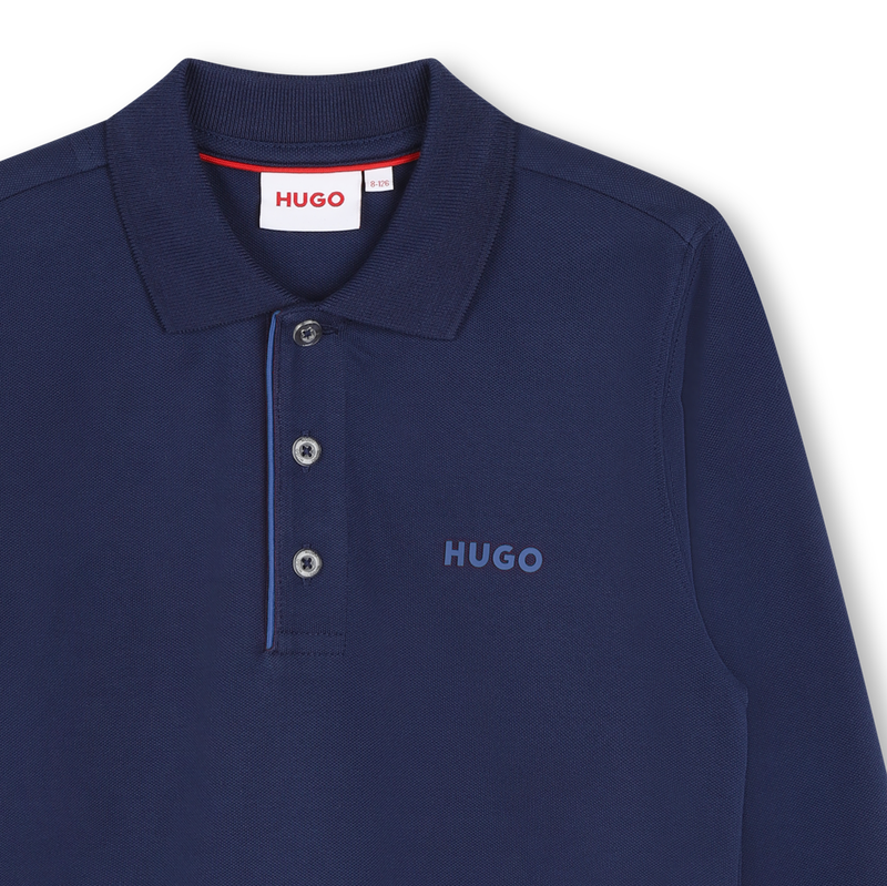 Long-Sleeved Polo Shirt HUGO 
                    BOY