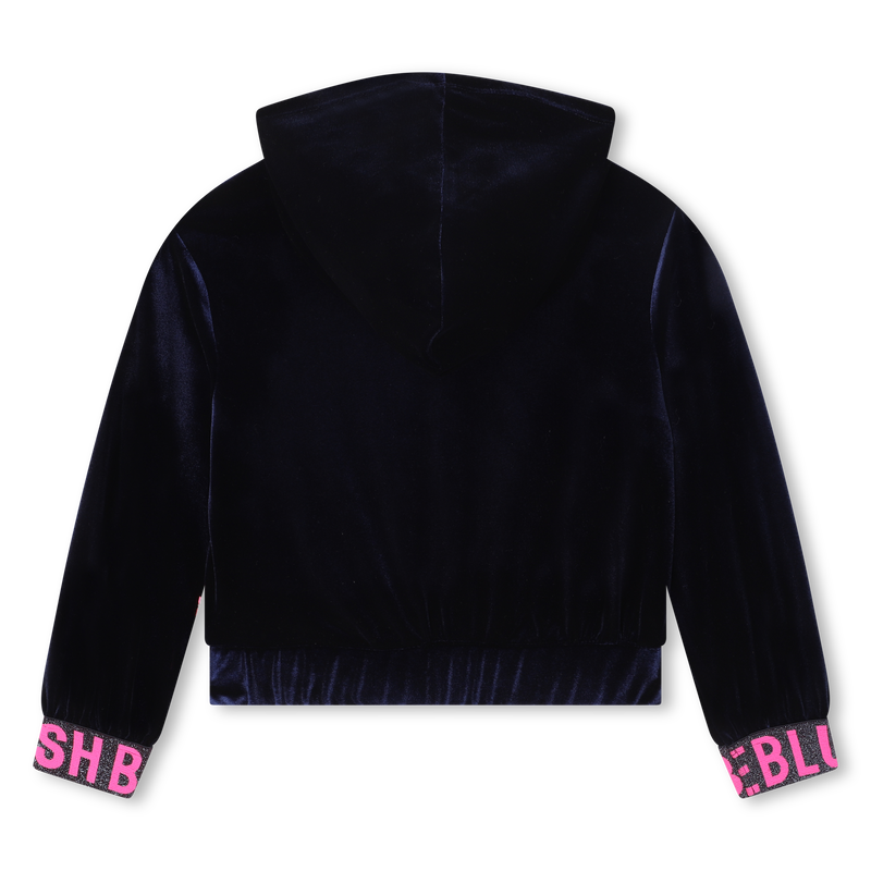 Velvet sequin-graphic hoodie BILLIEBLUSH 
                    GIRL