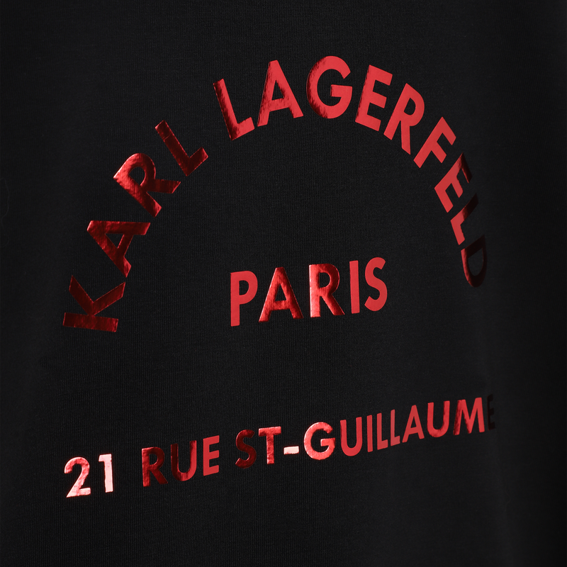 Flocked logo short-sleeved tee KARL LAGERFELD KIDS 
                    GIRL