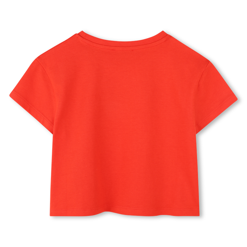 Cropped cotton T-shirt MICHAEL KORS 
                    GIRL