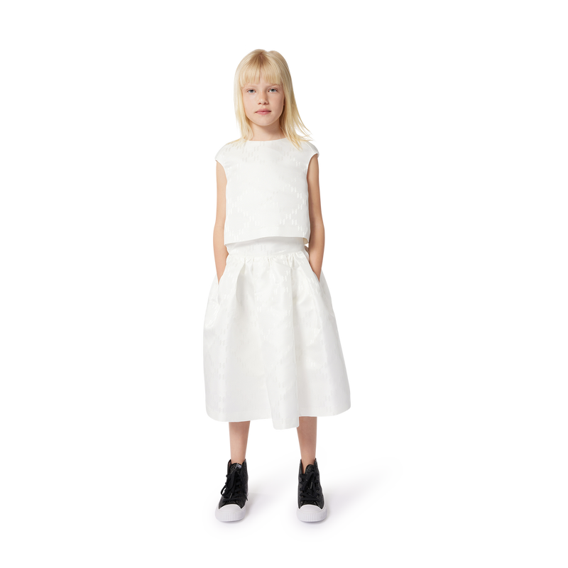 Monogram Print Midi Skirt KARL LAGERFELD KIDS 
                    GIRL