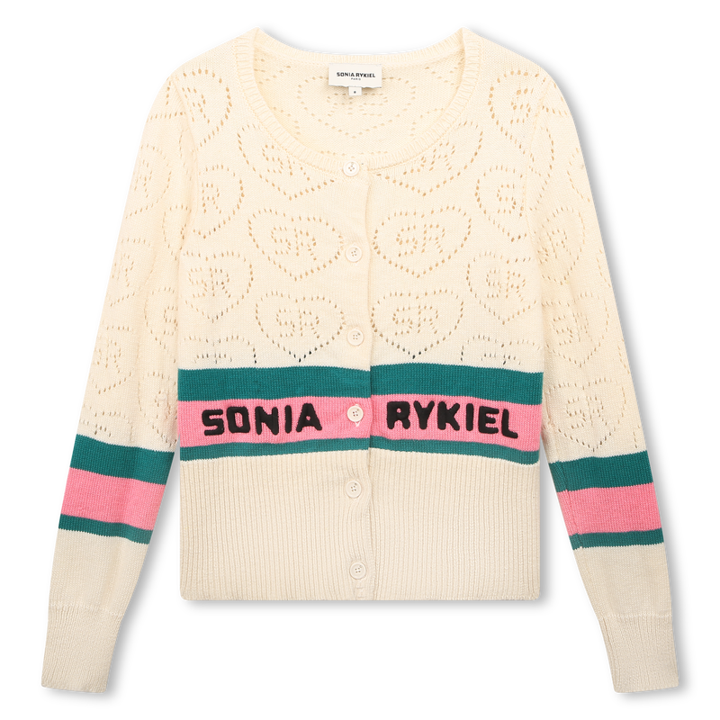 Open-stitch motif cardigan SONIA RYKIEL 
                    GIRL