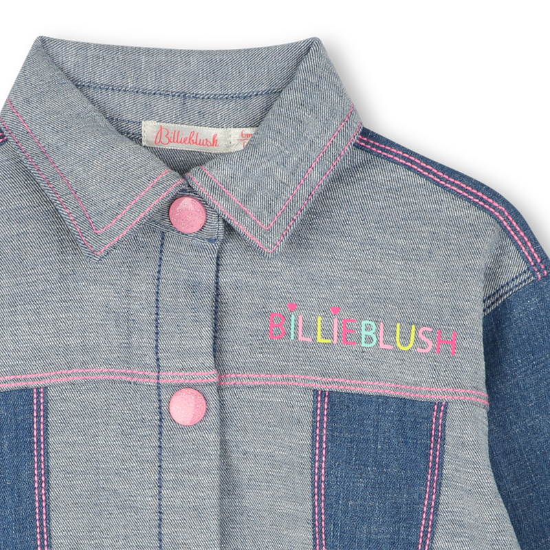 Denim jacket with prints BILLIEBLUSH 
                    GIRL