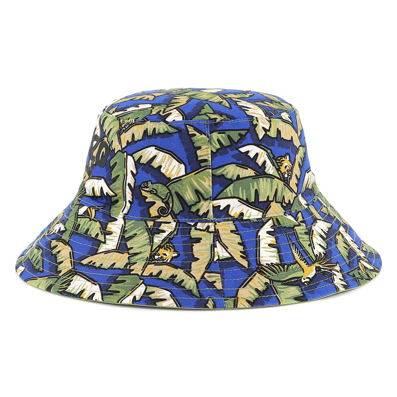 Reversible cotton bucket hat KENZO KIDS 
                    UNISEX
