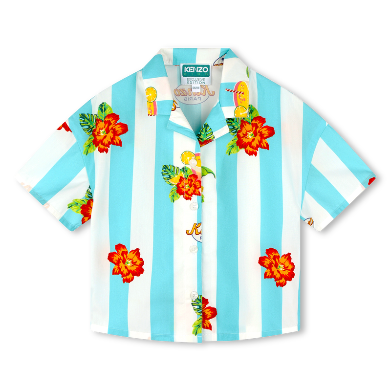 Printed cotton shirt KENZO KIDS 
                    GIRL