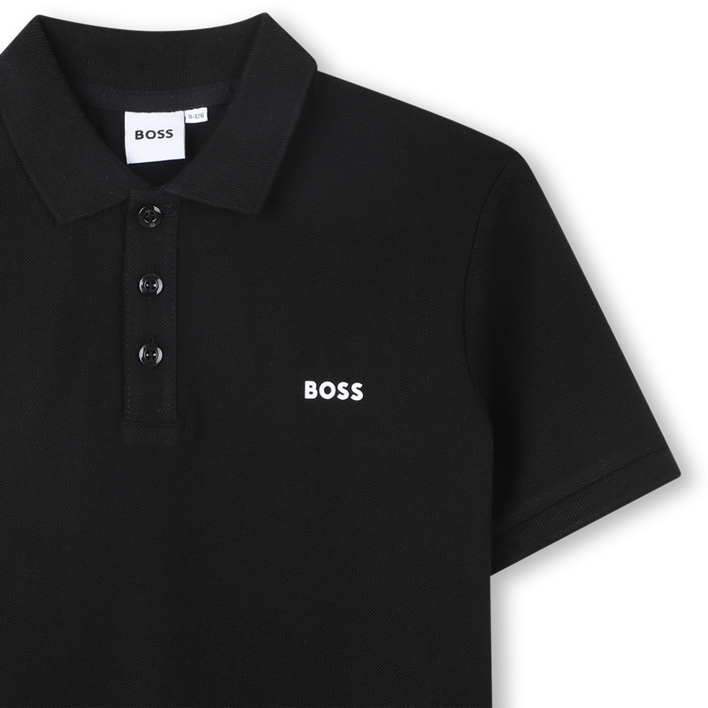 Cotton polo shirt with logo BOSS 
                    BOY