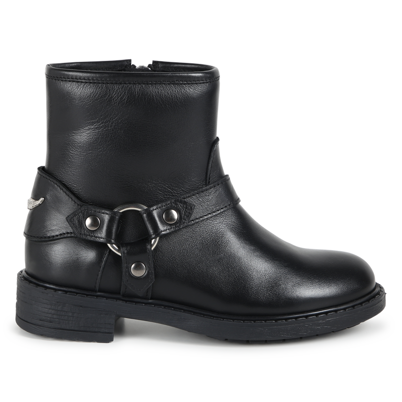 Zip-Up Leather Ankle Boots ZADIG & VOLTAIRE 
                    GIRL