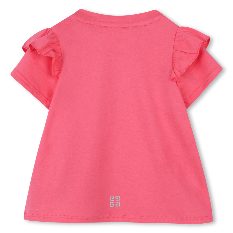 Frilled sleeve T-shirt GIVENCHY 
                    GIRL