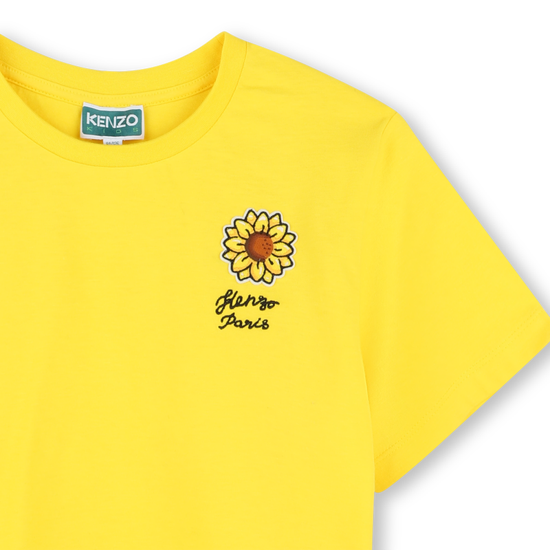 Embroidered T-shirt with patch KENZO KIDS 
                    GIRL