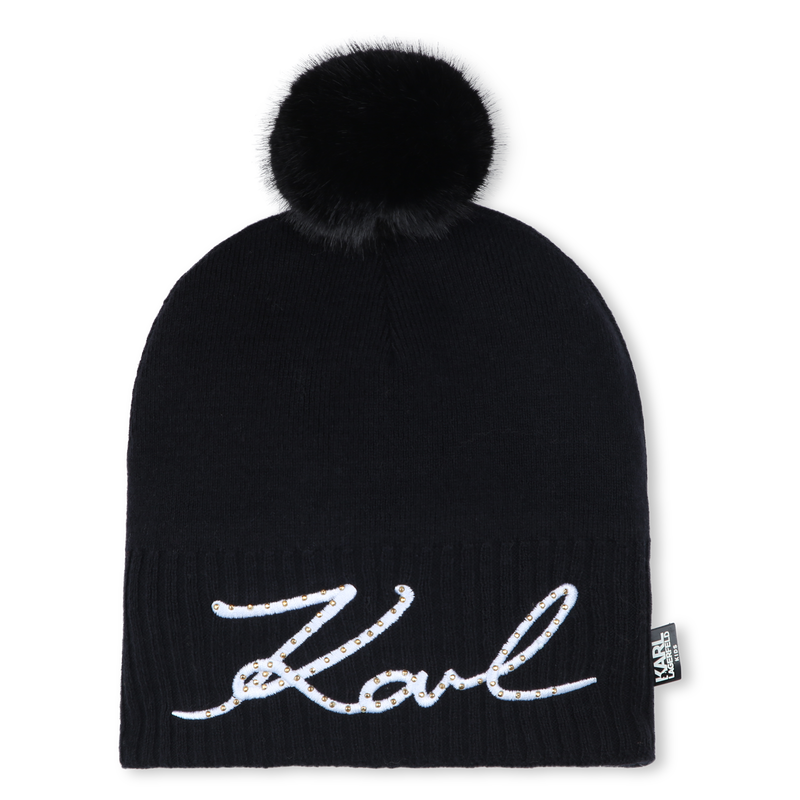 Pom-Pom Hat KARL LAGERFELD KIDS 
                    GIRL