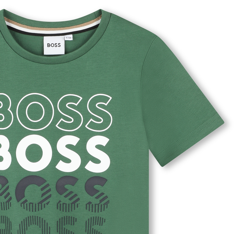 Cotton round-collar T-shirt BOSS 
                    BOY
