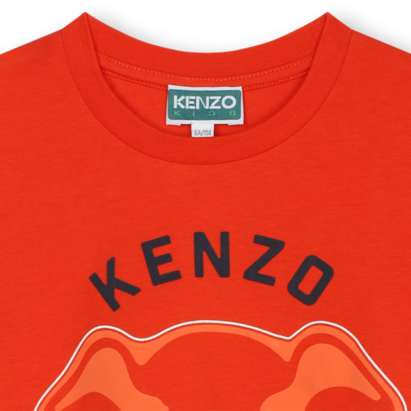 Short-sleeved cotton dress KENZO KIDS 
                    GIRL