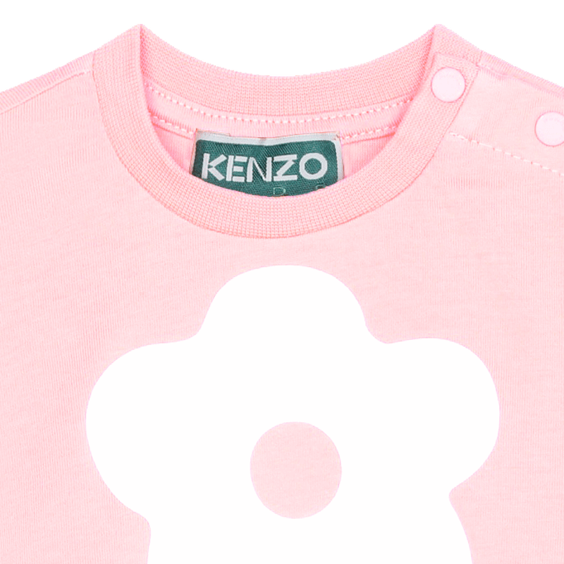 Short-sleeved cotton dress KENZO KIDS 
                    GIRL