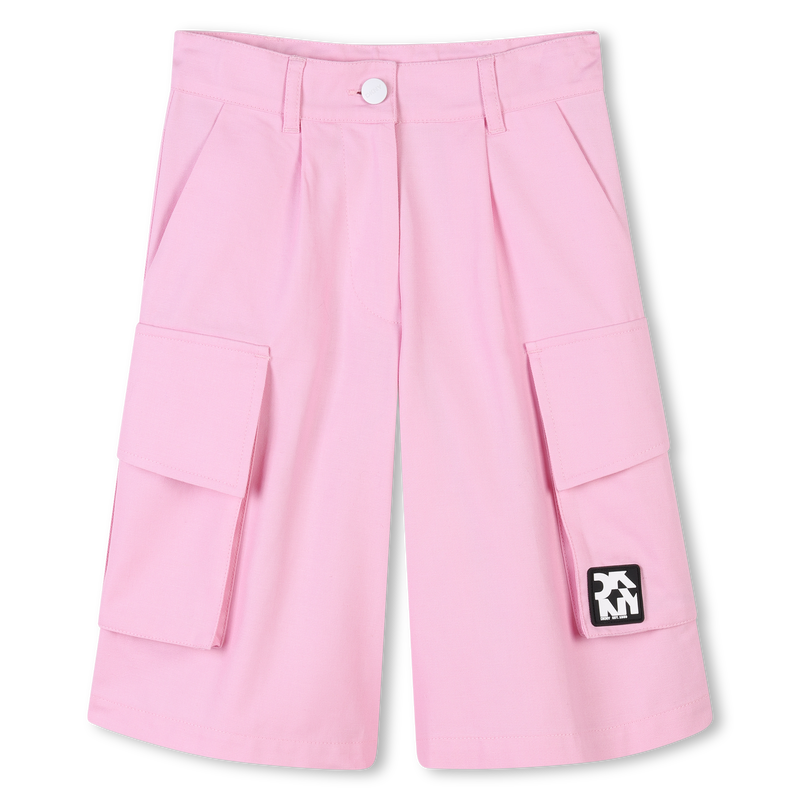 Long cotton and linen shorts DKNY 
                    GIRL