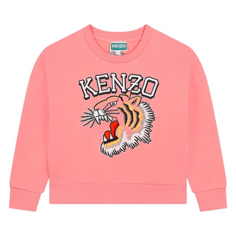 Embroidered Cotton Sweatshirt KENZO KIDS 
                    GIRL