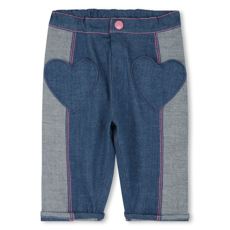Cotton two-tone jeans BILLIEBLUSH 
                    GIRL