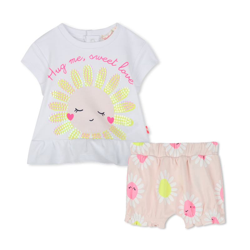 Cotton T-shirt and shorts BILLIEBLUSH 
                    GIRL