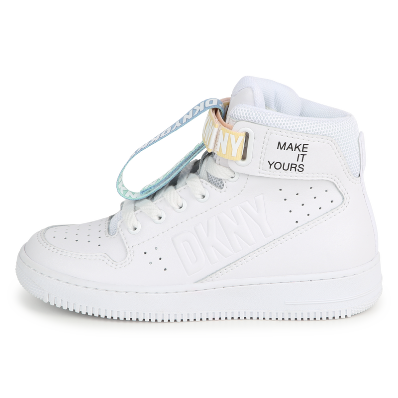 Lace-up leather sneakers DKNY 
                    UNISEX