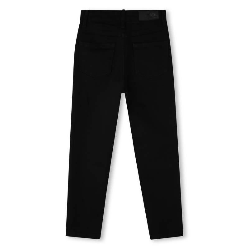 Straight Diamanté-Logo Jeans KARL LAGERFELD KIDS 
                    GIRL