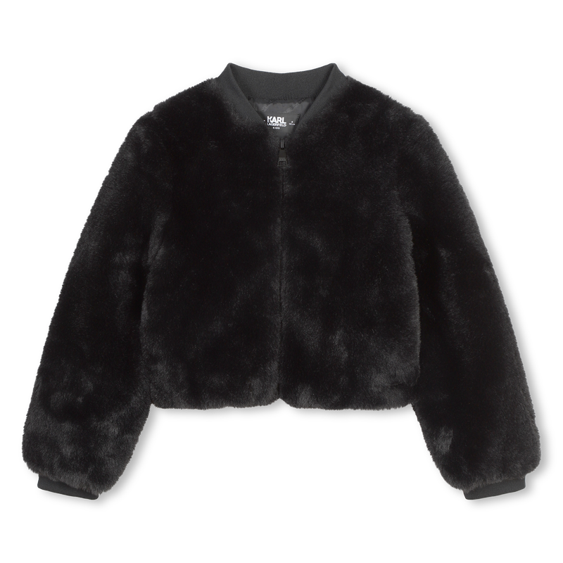Fluffy Polar Fleece Jacket KARL LAGERFELD KIDS 
                    GIRL