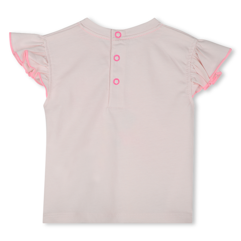 Cotton press-stud T-shirt BILLIEBLUSH 
                    GIRL
