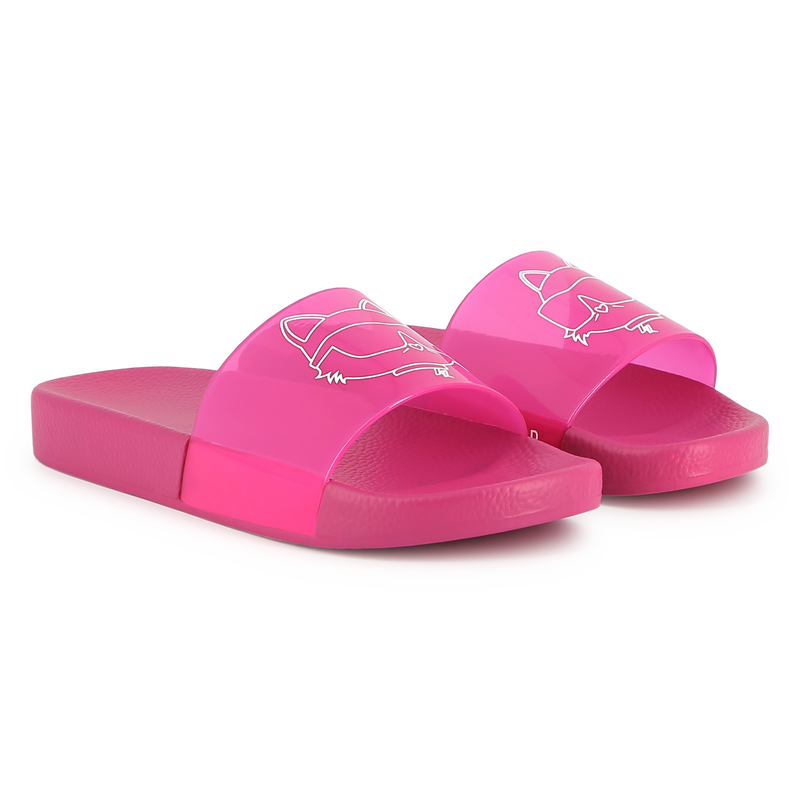 Sliders with printed design KARL LAGERFELD KIDS 
                    GIRL