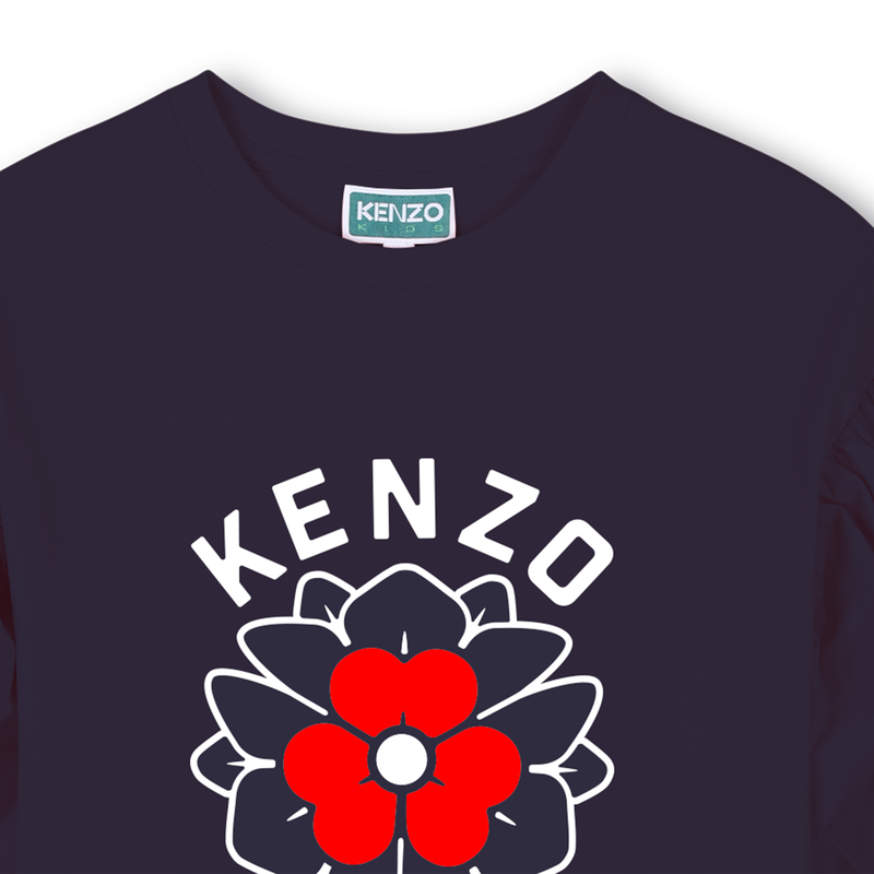 Straight puff-sleeved dress KENZO KIDS 
                    GIRL