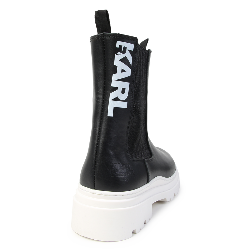 Leather Ankle Boots KARL LAGERFELD KIDS 
                    GIRL