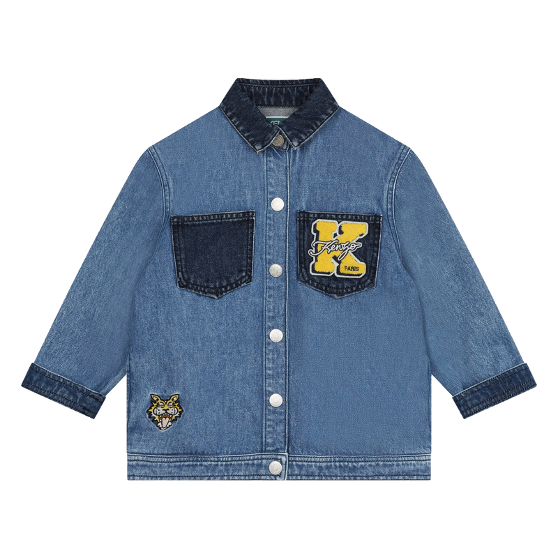 Patched jean jacket KENZO KIDS 
                    UNISEX