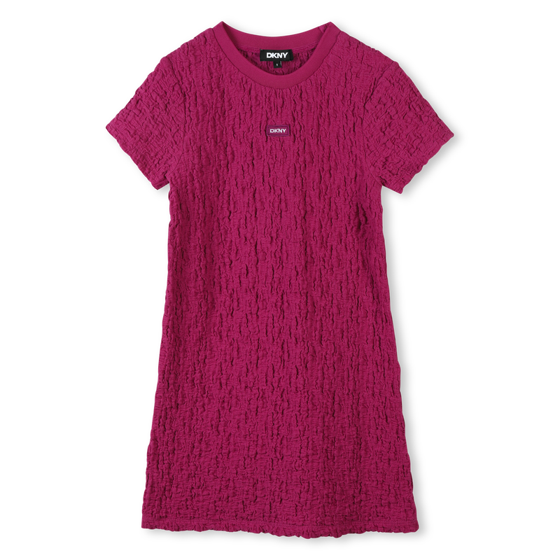 Short-sleeved waffled dress DKNY 
                    GIRL