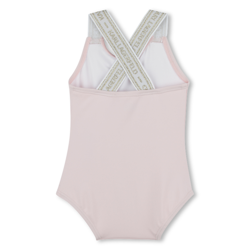 One-piece swimsuit with print KARL LAGERFELD KIDS 
                    GIRL