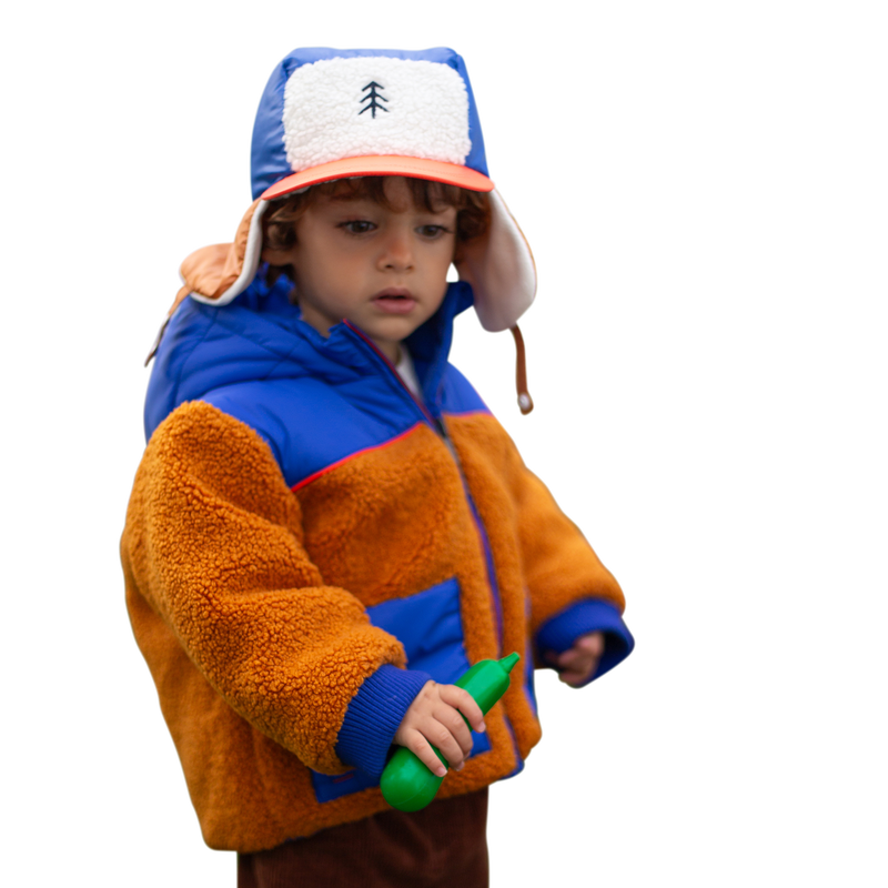 Two-Tone Bi-Material Coat CARREMENT BEAU 
                    BOY
