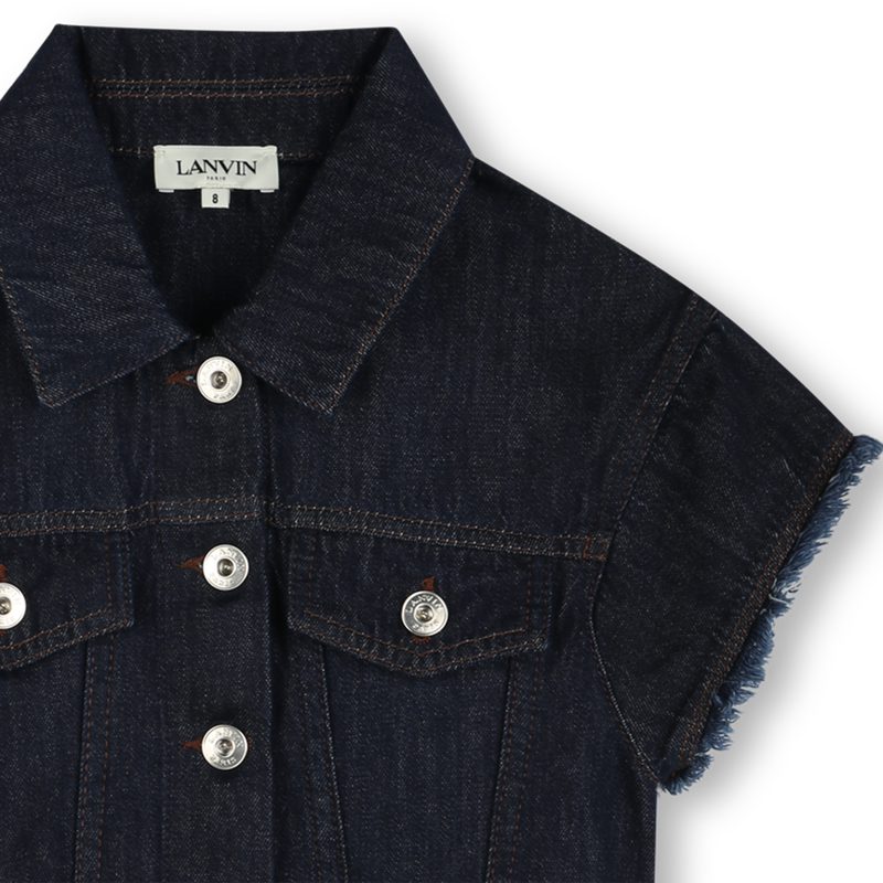 Short-sleeved denim dress LANVIN 
                    GIRL