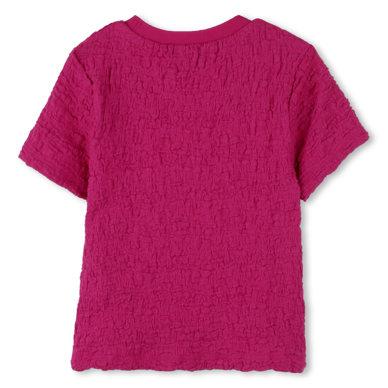 Short-sleeved waffled T-shirt DKNY 
                    GIRL