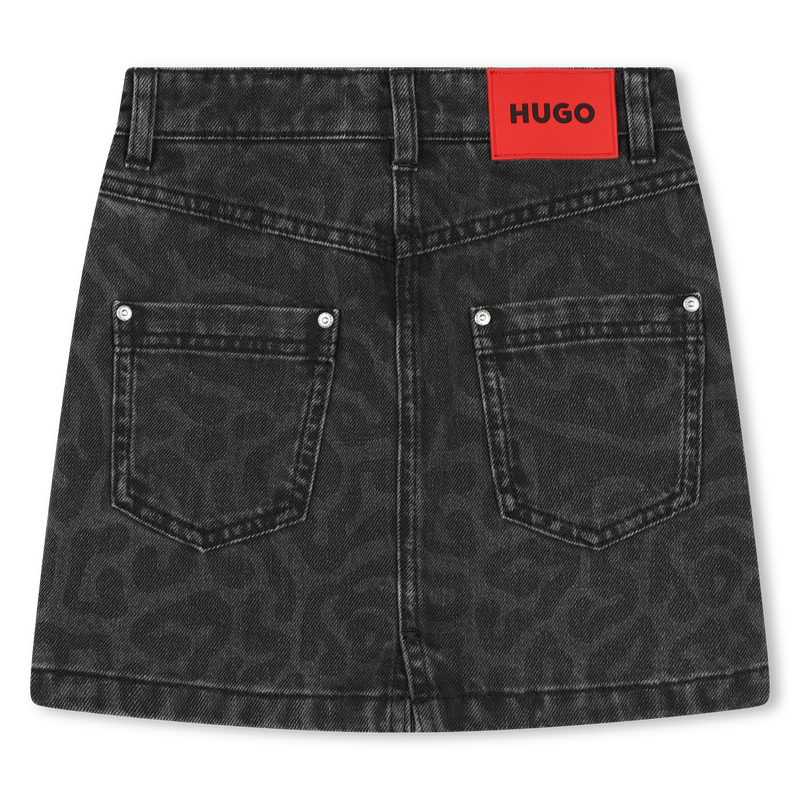 Printed Denim Miniskirt HUGO 
                    GIRL