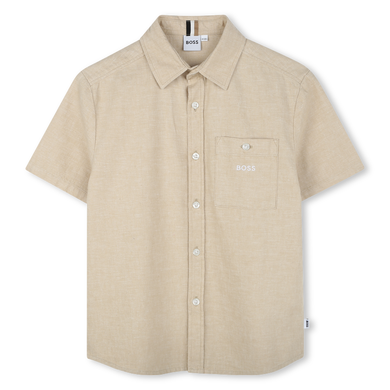 Loose linen and cotton shirt BOSS 
                    BOY