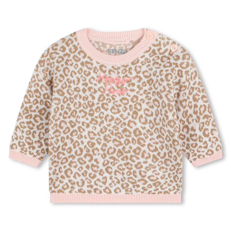 Cotton Sweater & Trousers KENZO KIDS 
                    GIRL