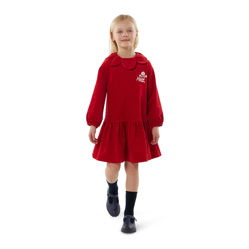 Holiday petal-collar dress KENZO KIDS 
                    GIRL